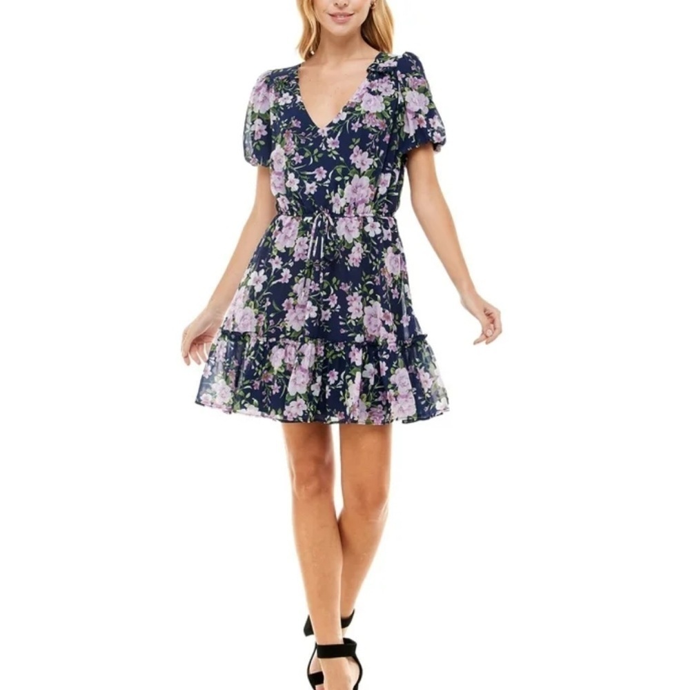Crystal doll  Floral Navy Dress new size large